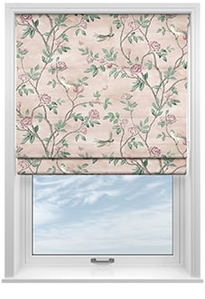 Laura Ashley Eglantine, Blush - Twist&Fit Roman Blind